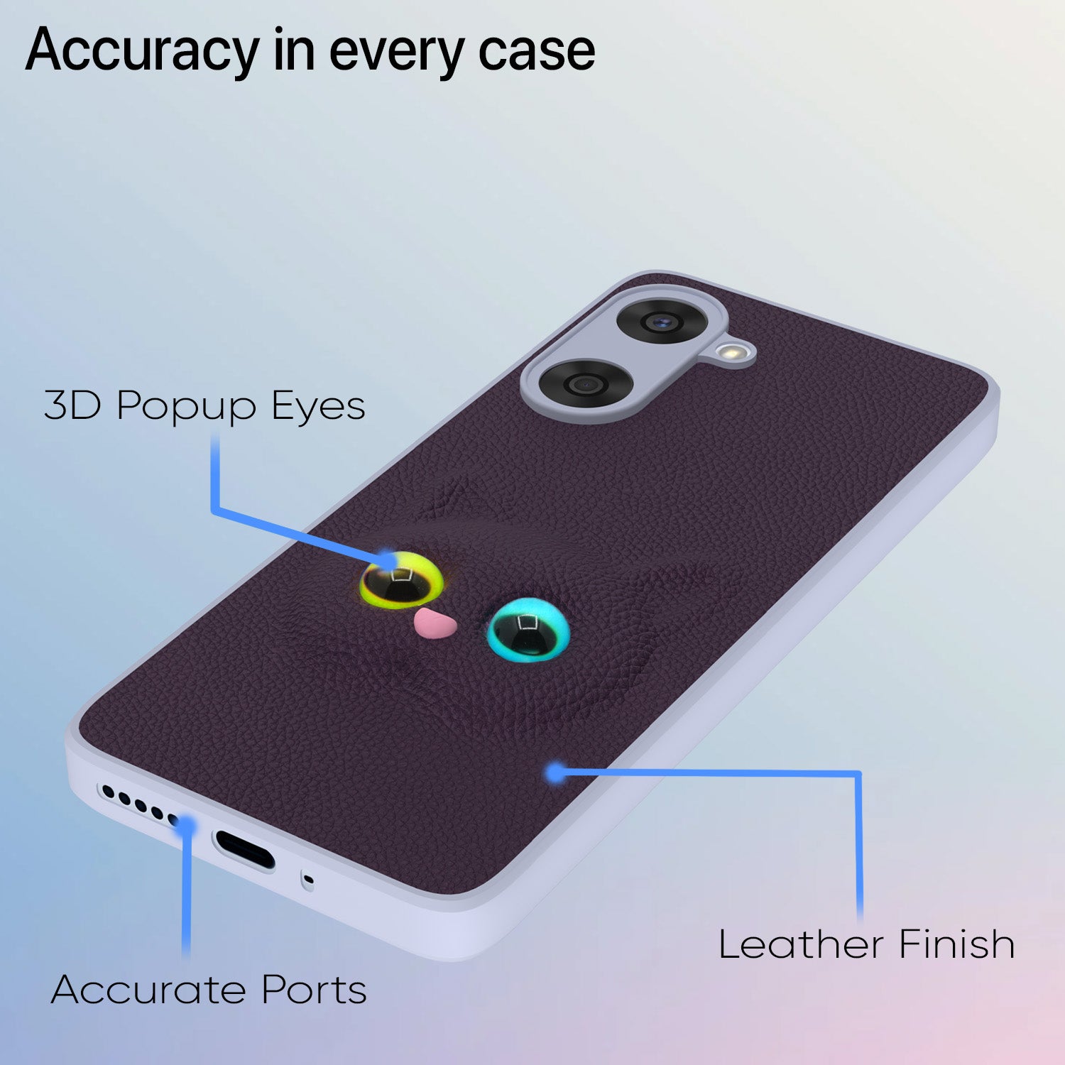 Pikkme Oneplus Nord Ce 5 5G kitty Back Cover (Purple)