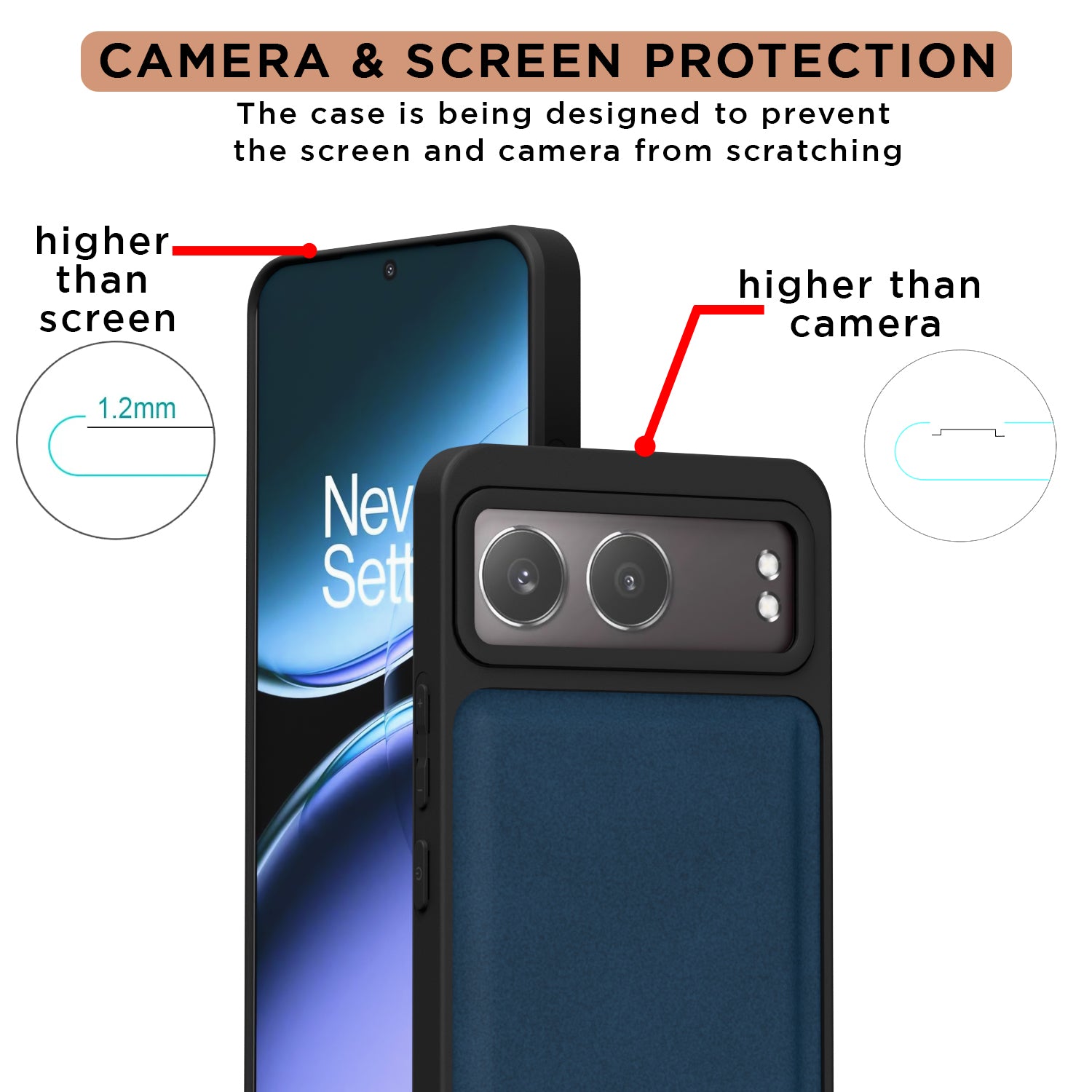 Pikkme OnePlus Nord 4 5G Premium Super Soft-Touch Leatherback Case (Blue)