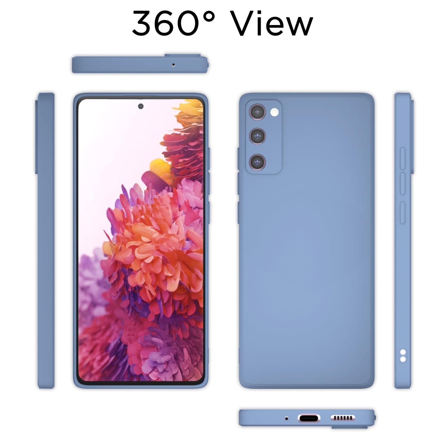 Pikkme Samsung Galaxy S20 FE / S20 FE 5G Soft Matte Liquid Silicone Back Cover (Aqua Blue)