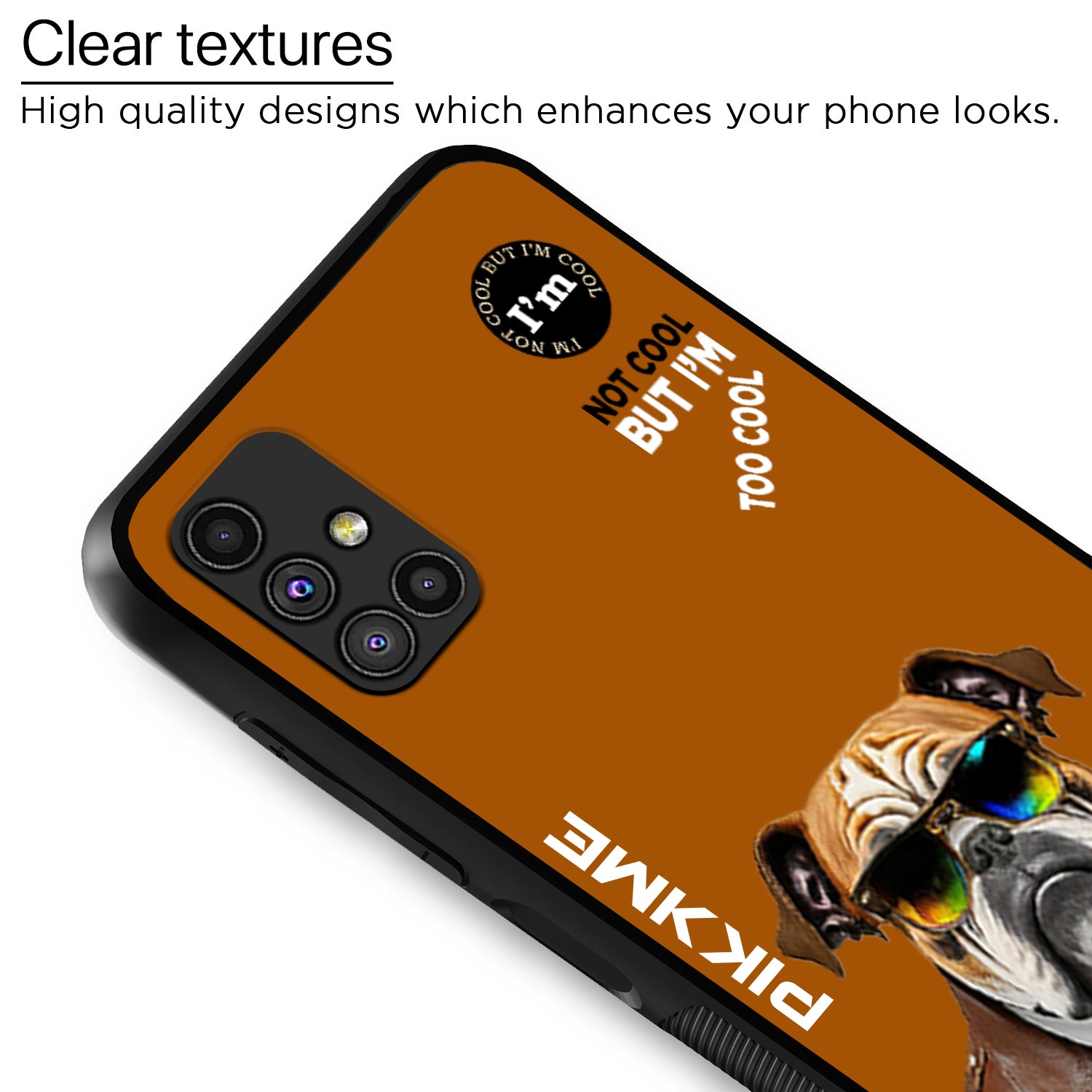 Pikkme Brown Dog Swag Samsung Galaxy M51 Nim2 Back Cover (Design 10)