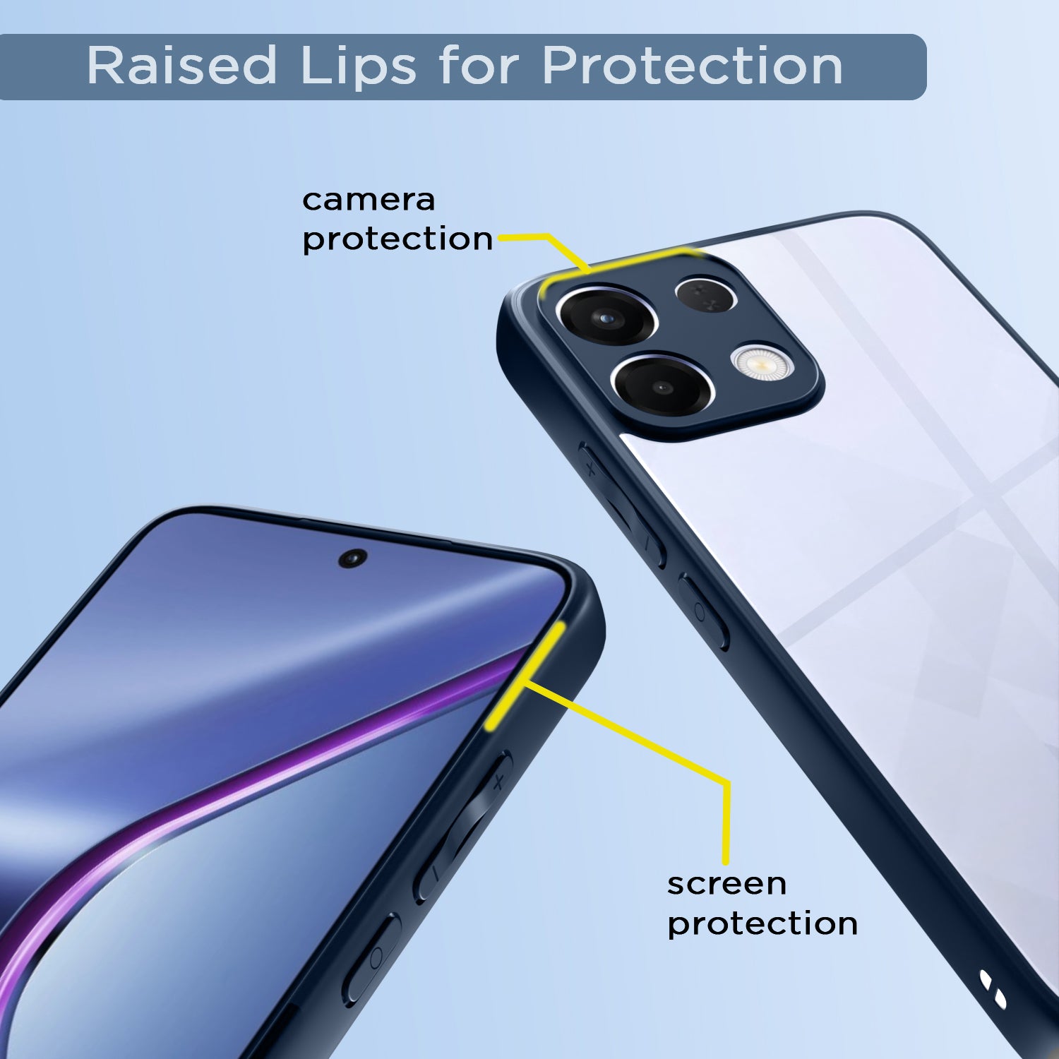 Pikkme Oppo K13 5G Eagle 2 Shockproof Sleek Hybrid Armor Back Cover (Blue)