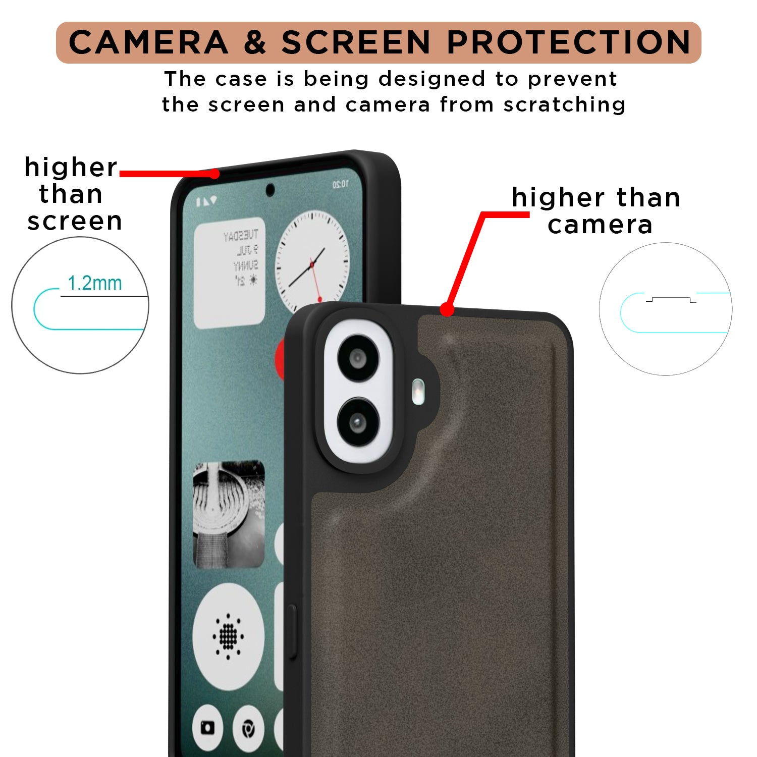 Pikkme CMF by Nothing Phone 1 Premium Super Soft-Touch Leatherback Case (Brown)