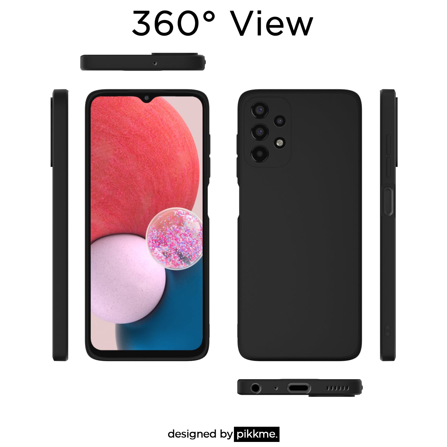 Pikkme Samsung Galaxy A23 4G / A23 5G Liquid Silicone Back Cover | Black