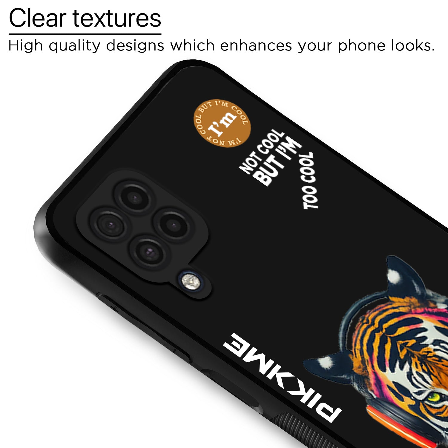 Pikkme Black Tiger Swag Samsung Galaxy M32 4G Nim2 Back Cover (Design 06)