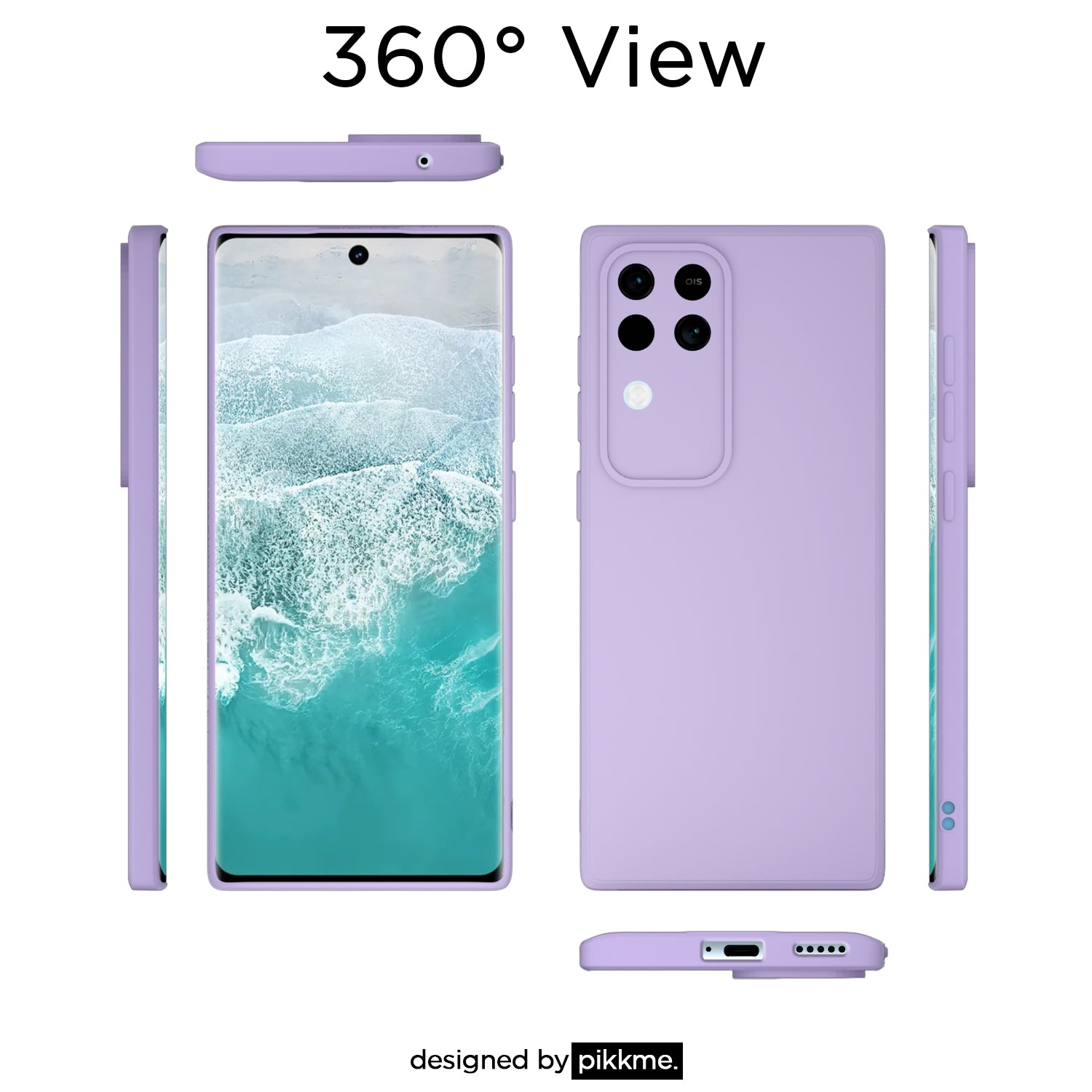 Pikkme Vivo V30 5G / Vivo V30 Pro 5G Soft Matte Silicone Shockproof Case | Purple