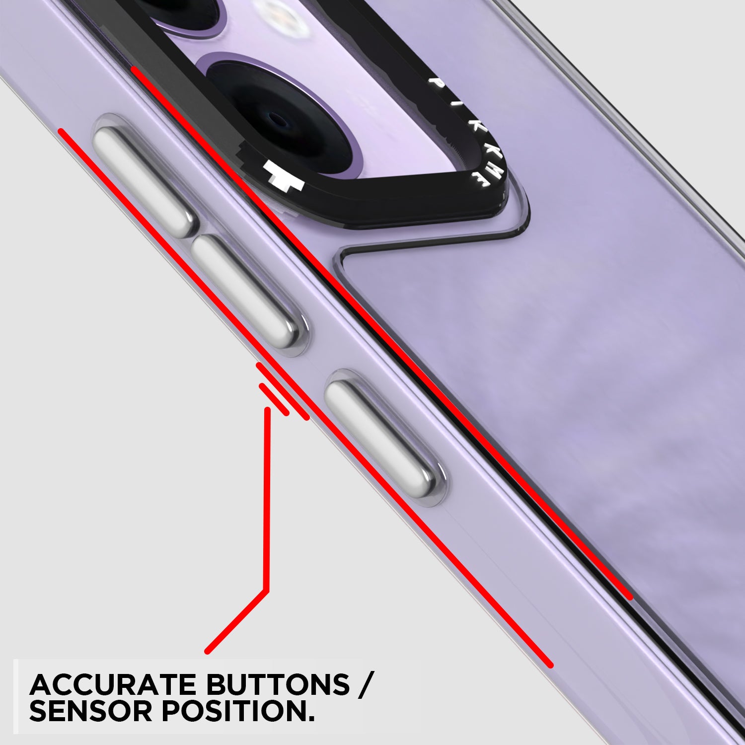 Pikkme Oppo Reno 13F 5G Transring Back Cover (Transparent)