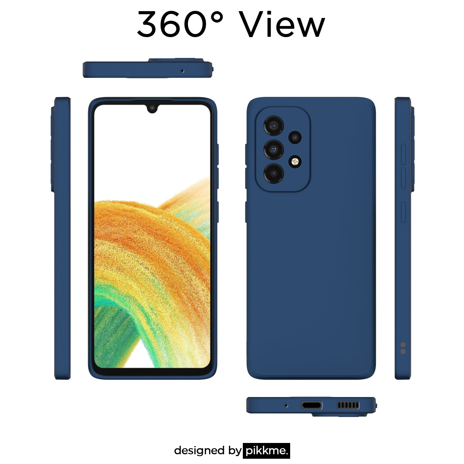 Pikkme Samsung Galaxy A33 5G Liquid Silicone Back Cover | Blue