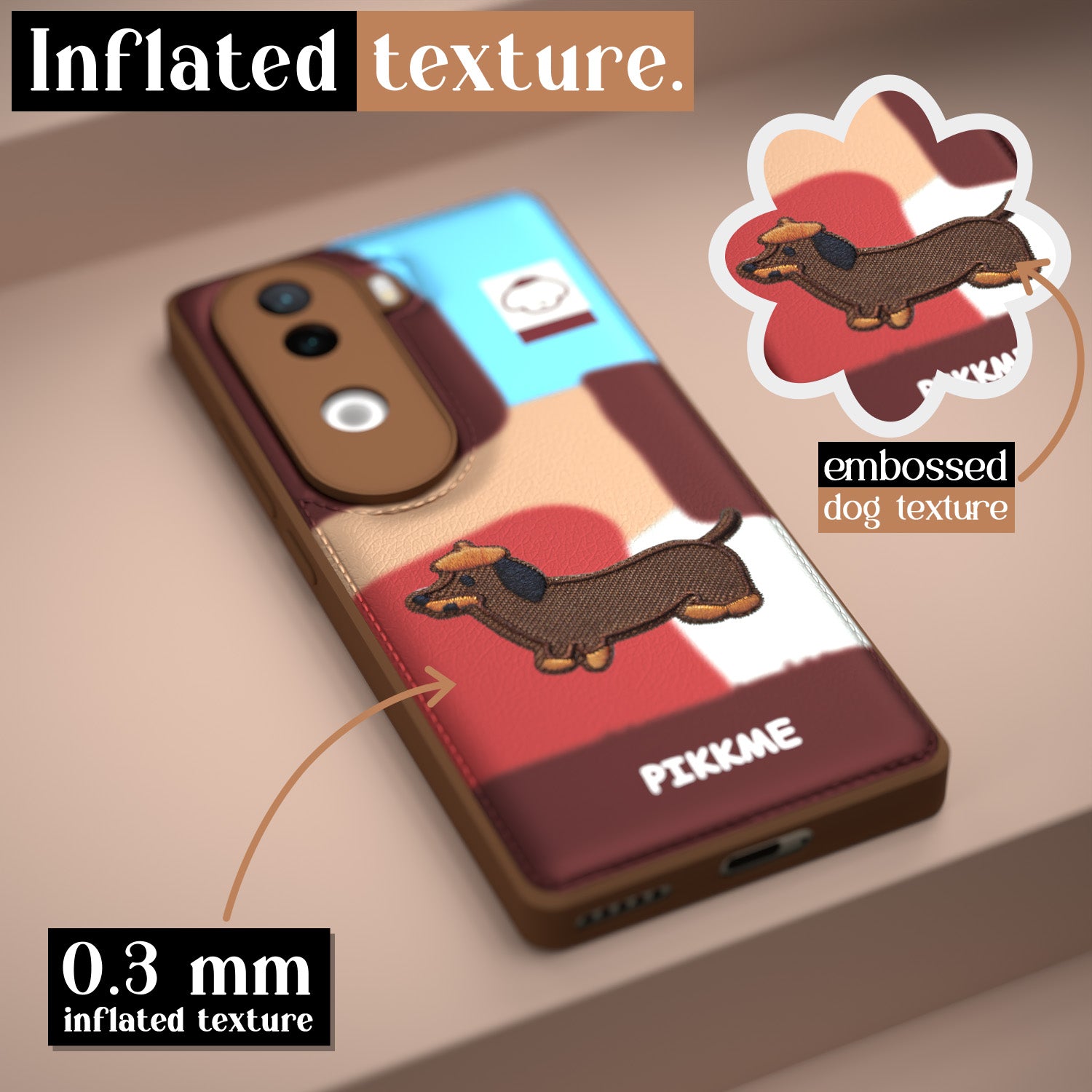Pikkme iQOO Z9s 5G / Vivo V40e 5G Cute Girlish Dog Series Back Cover (Design3)