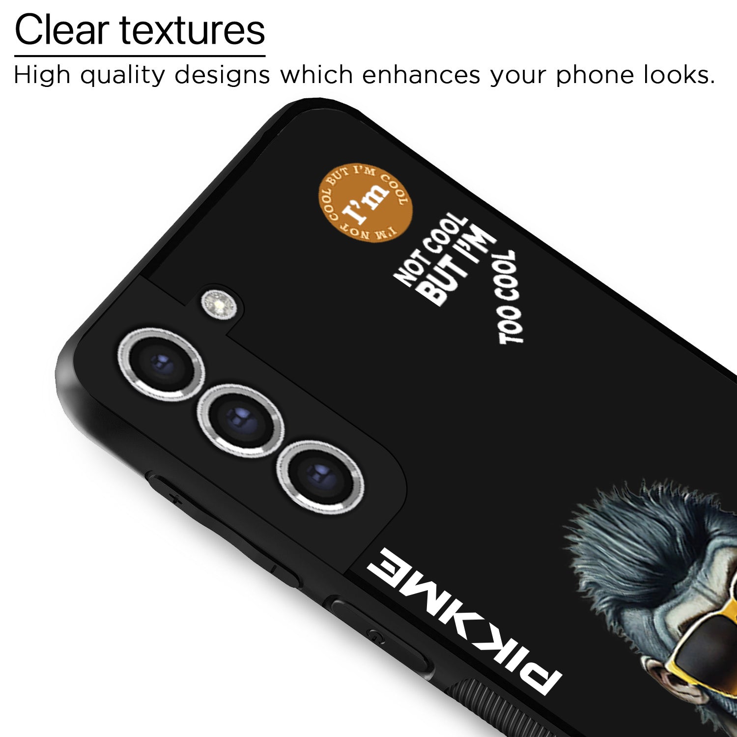 Pikkme Black Gorilla Swag Samsung Galaxy S21 Fe Nim2 Back Cover (Design 07)