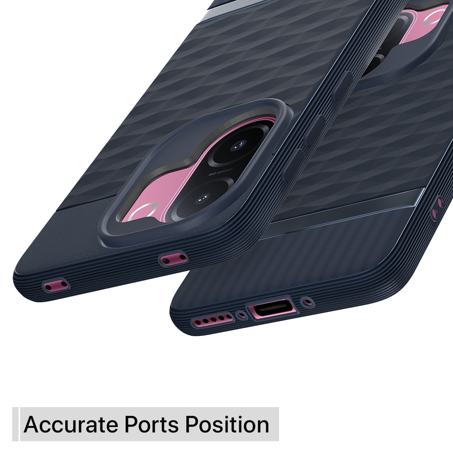 Pikkme Vivo V60e 5G Shockproof Soft Flexible Gencase Back cover (Blue)