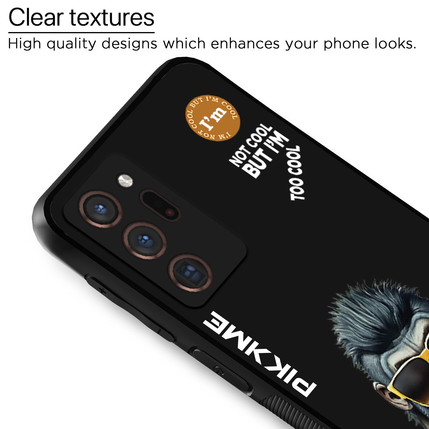 Pikkme Black Gorilla Swag Samsung Galaxy Note 20 Ultra Nim2 Back Cover (Design 07)