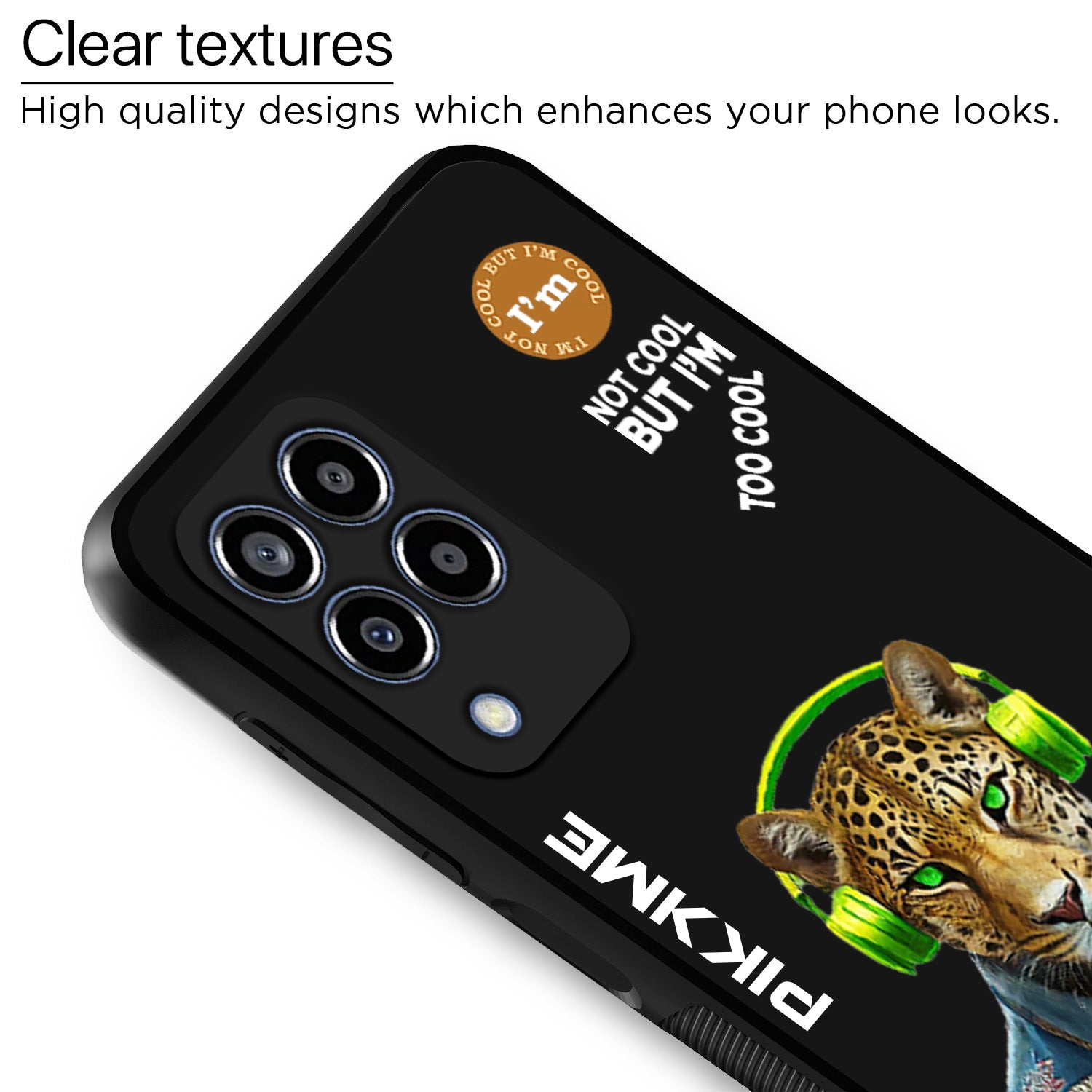 Pikkme Black Leopard Swag Samsung Galaxy M33 5G Nim2 Back Cover (Design 03)