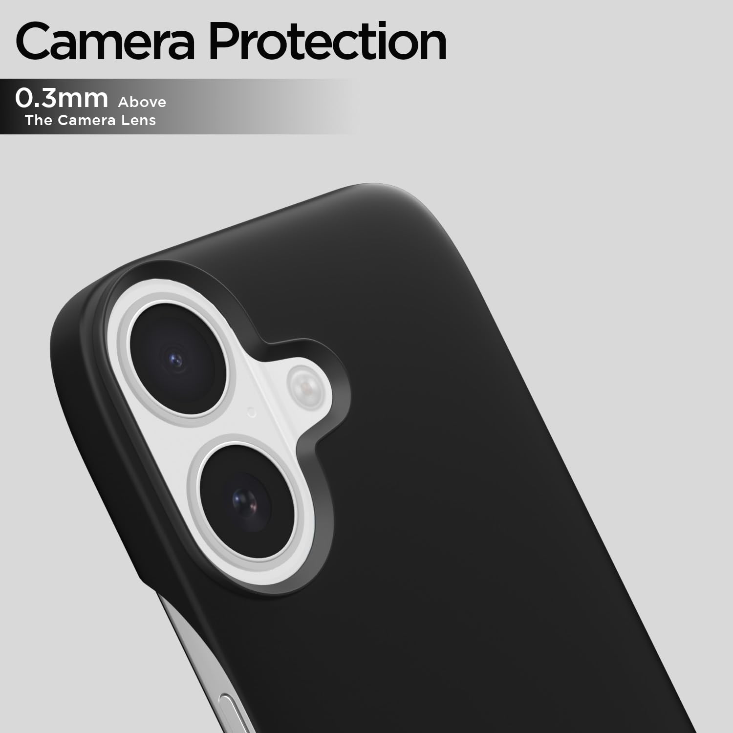 Pikkme iPhone 16 Plus SideCut Back Cover (Black)