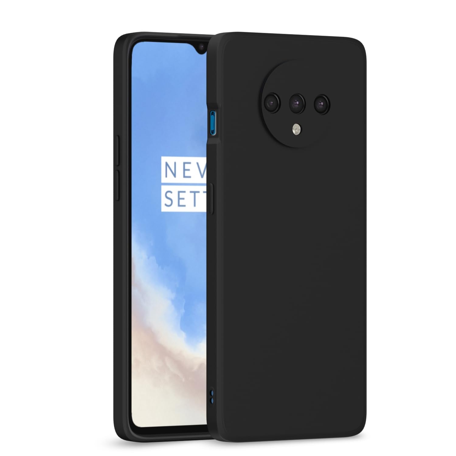 OnePlus 7T Liquid Silicone Back Cover-Black