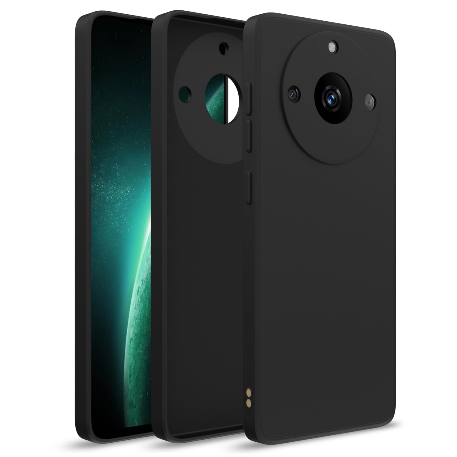Realme Narzo 60 5G Liquid Silicone Back Cover -Black