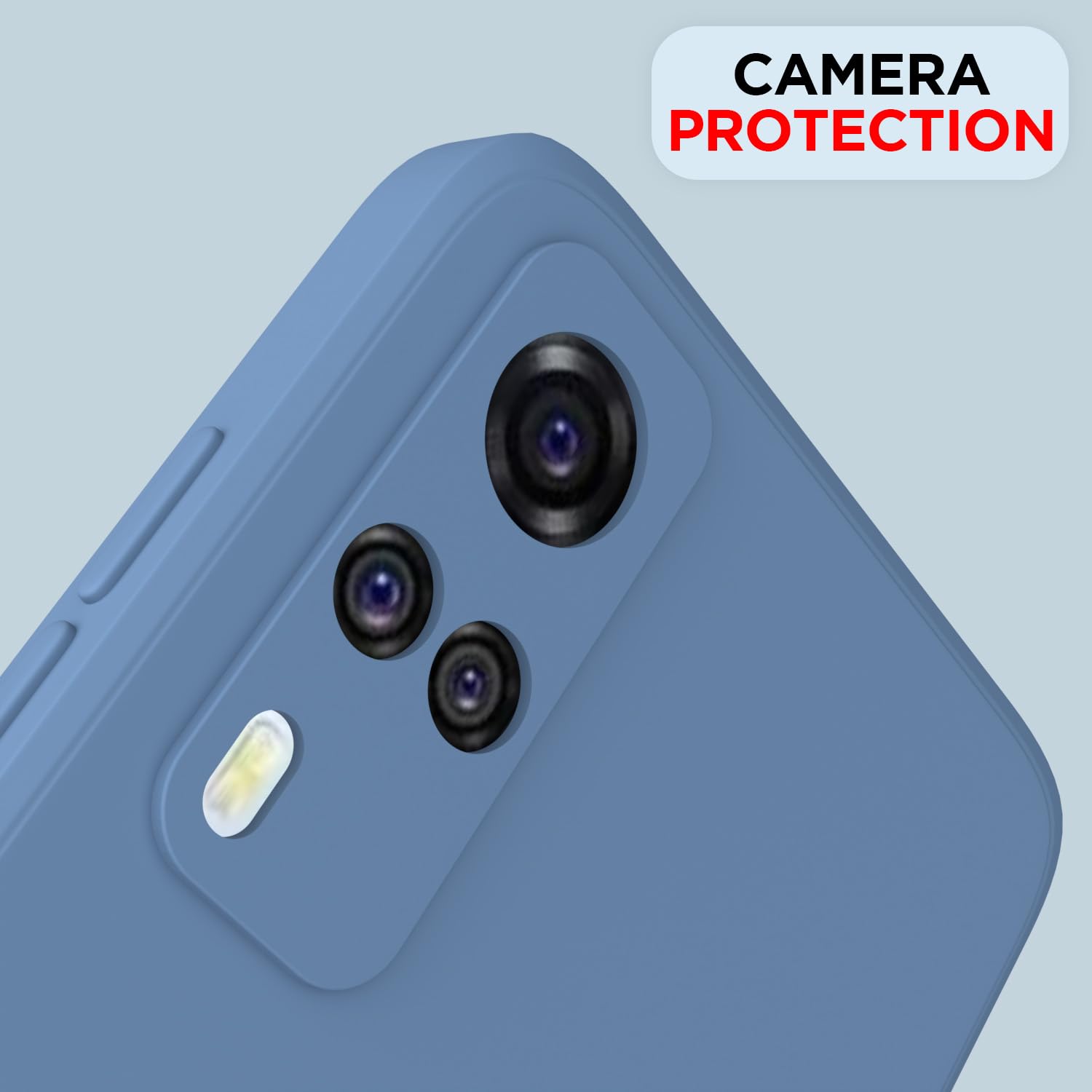 Pikkme Vivo Y31 / Y51A / Y51 / Y51i Soft Matte Silicone Shockproof Case (Aqua Blue)