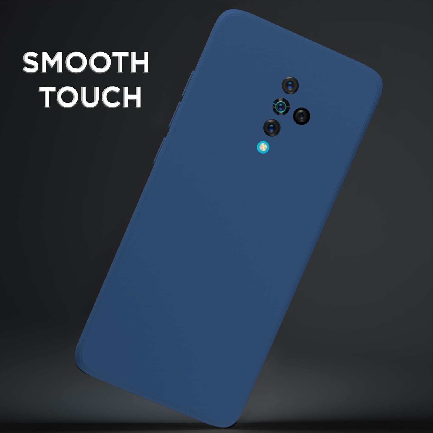 Pikkme Vivo S1 Pro Soft Matte Silicone Shockproof Case (Blue)
