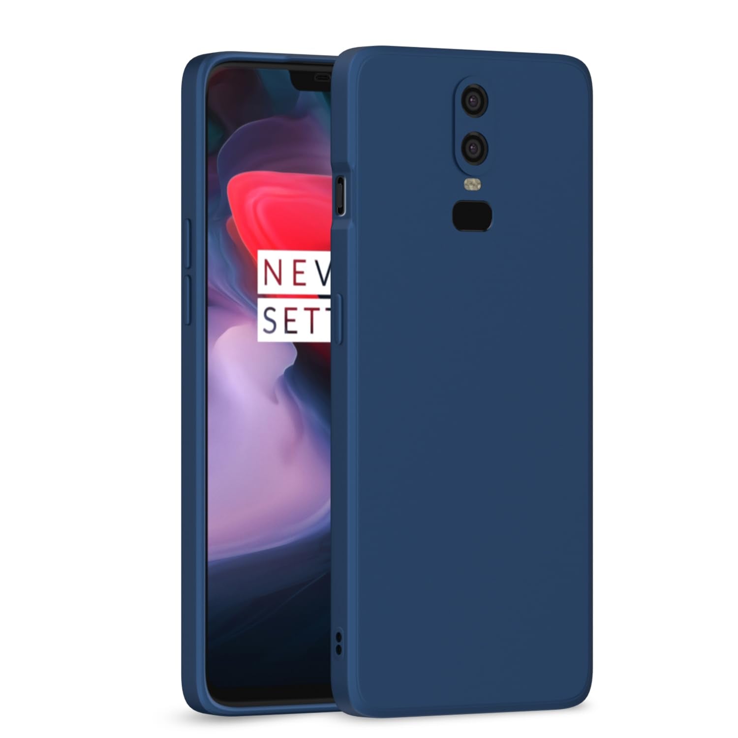 Pikkme blue Matte mobile back cover for OnePlus 6