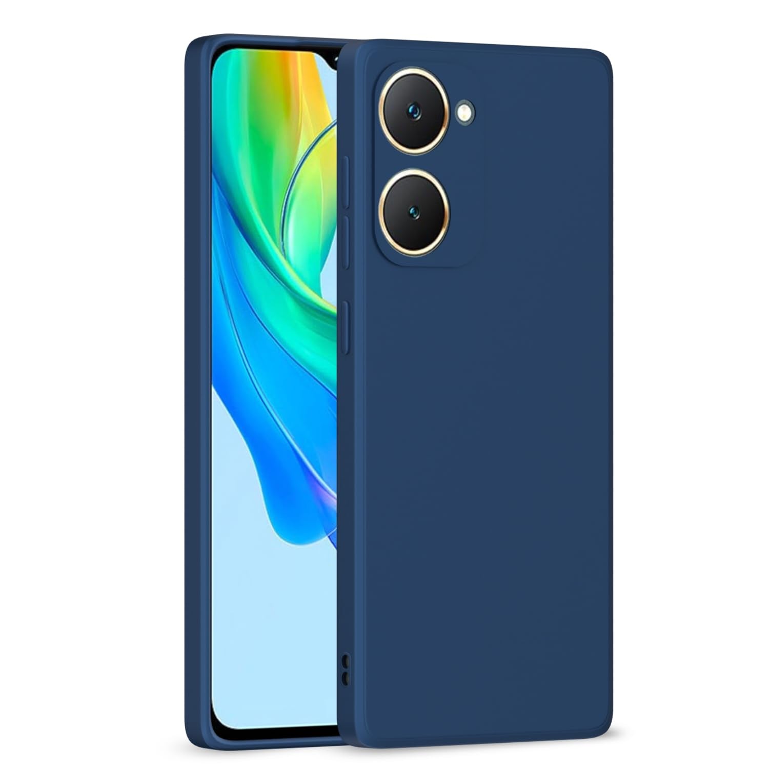 Pikkme blue mobile back cover for Vivo Y03