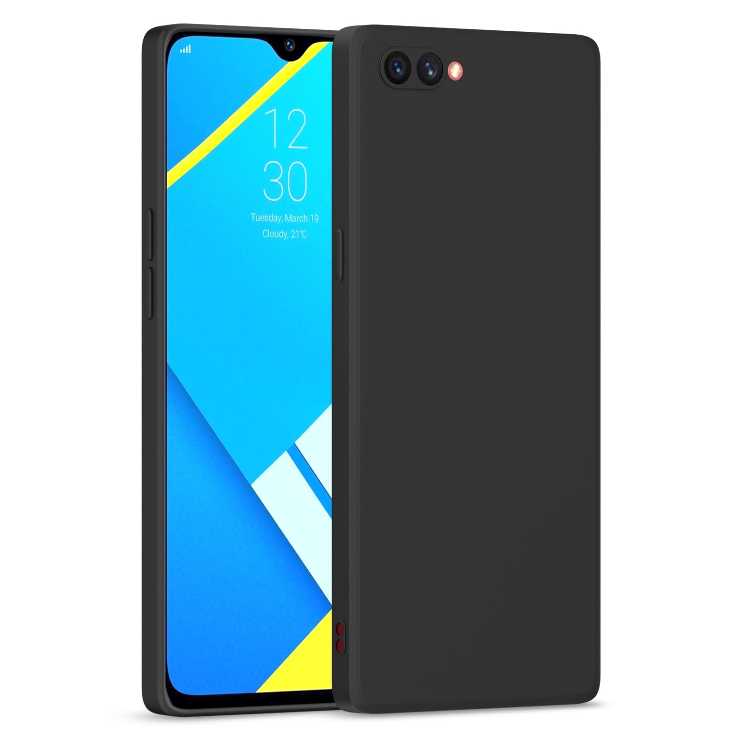 Black Matte phone cover for Oppo A3s/Realme C1 – Pikkme