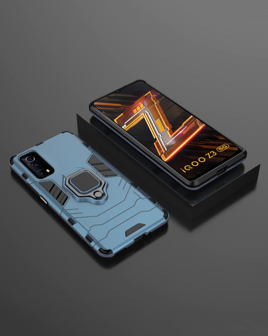 Blue D5 Tough Armor back cover for iQOO Z3 5G – Pikkme – photo 2