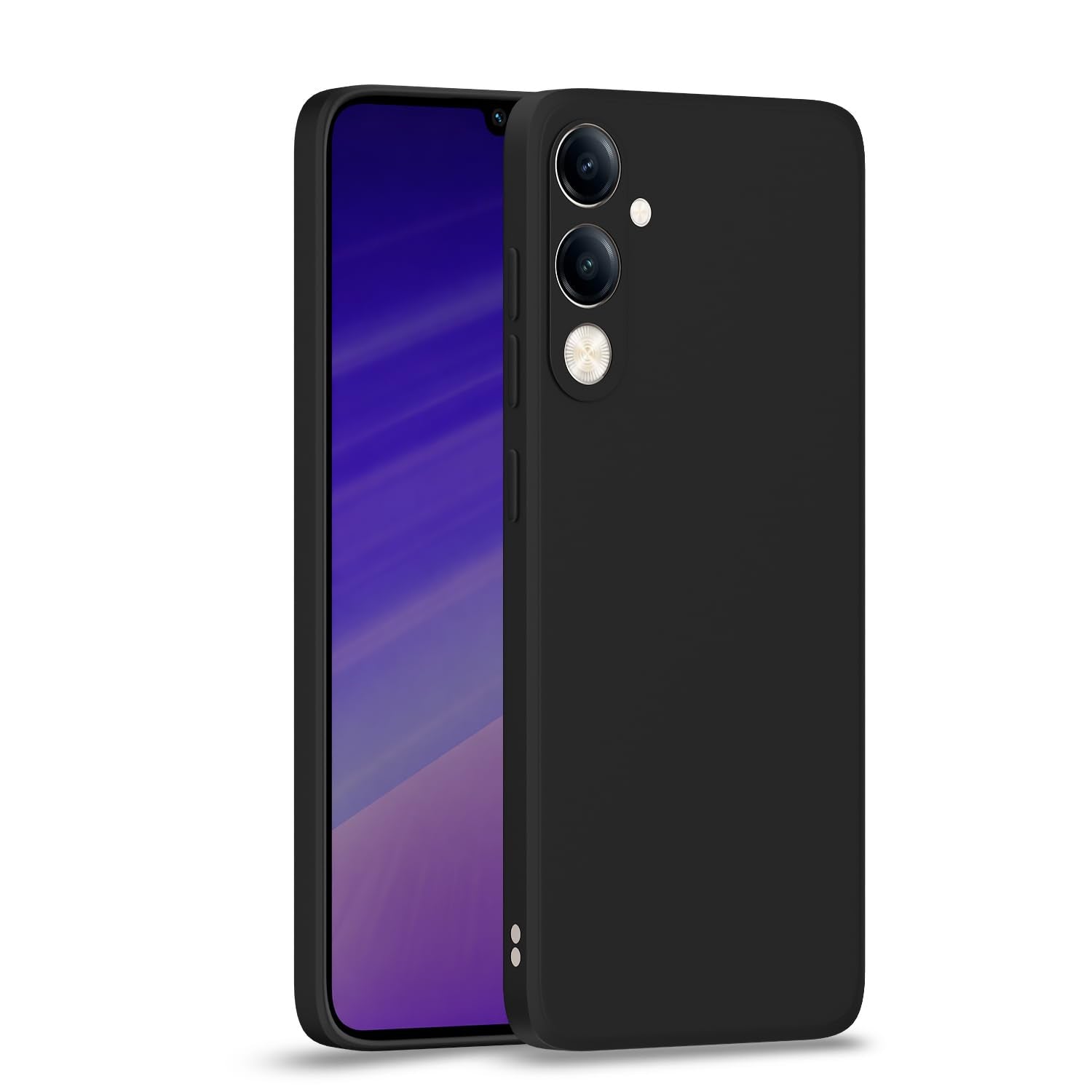 Pikkme black mobile back cover for iQOO Z10 Lite 5G/Vivo T4 Lite 5G/Y19 5G/Y19e/Y04 4G/Y29s 5G