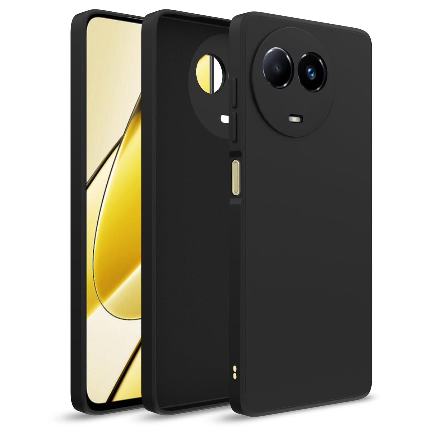 Black Matte phone cover for Realme 11/11x/Narzo 60x 5G – Pikkme