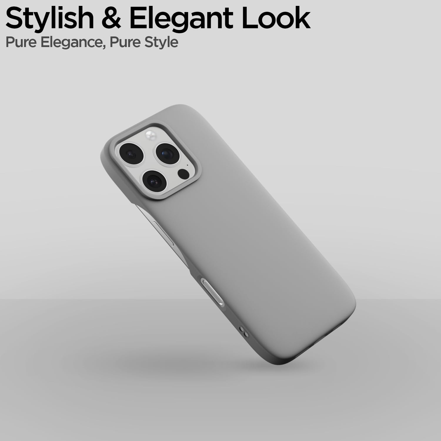 Pikkme iPhone 16 Pro SideCut Back Cover (Grey)
