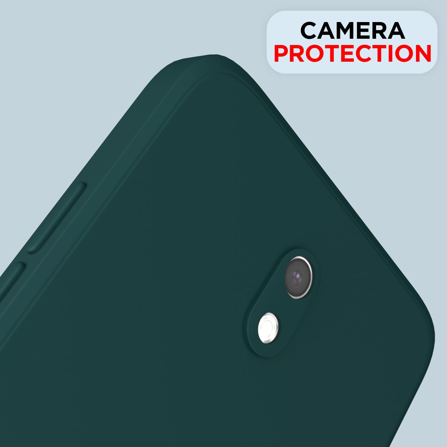 Pikkme Redmi 8A Soft Matte Silicone Shockproof Case (Green)