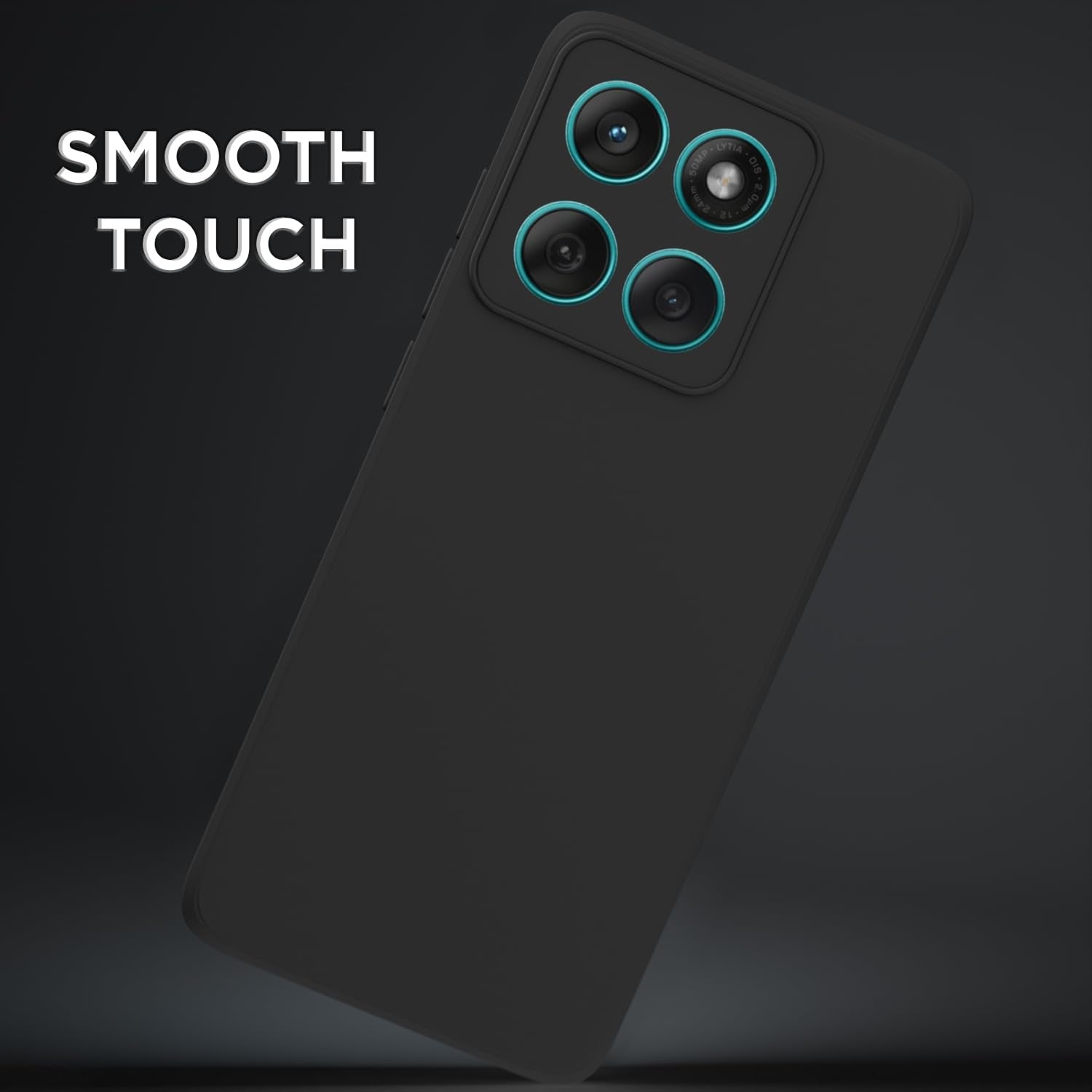 Pikkme Motorola Moto Edge 60 5G / Motorola Moto Edge 60 Fusion 5G Soft Matte Silicone Shockproof Case (Black)