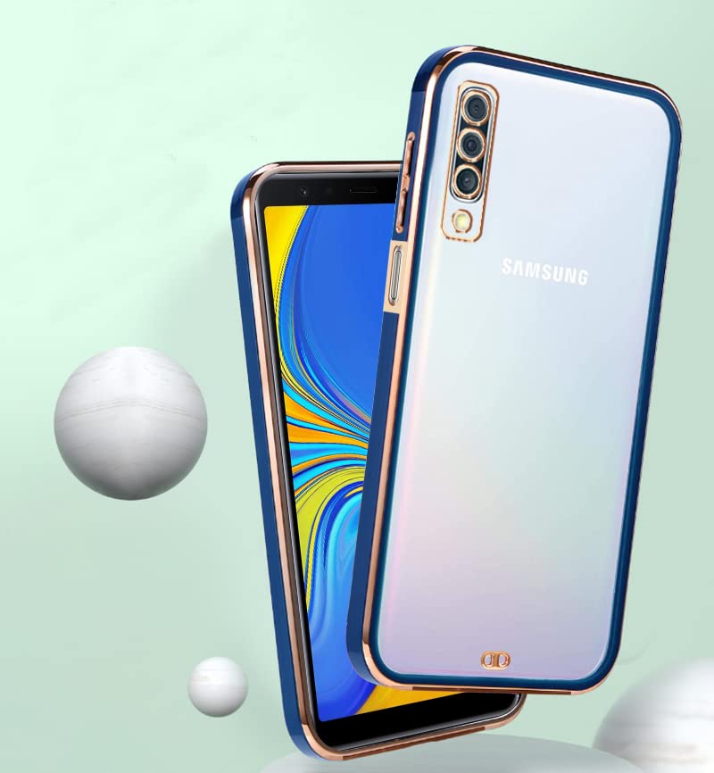 Samsung A7 2018 Chrome mobile cover in blue by Pikkme – photo 6