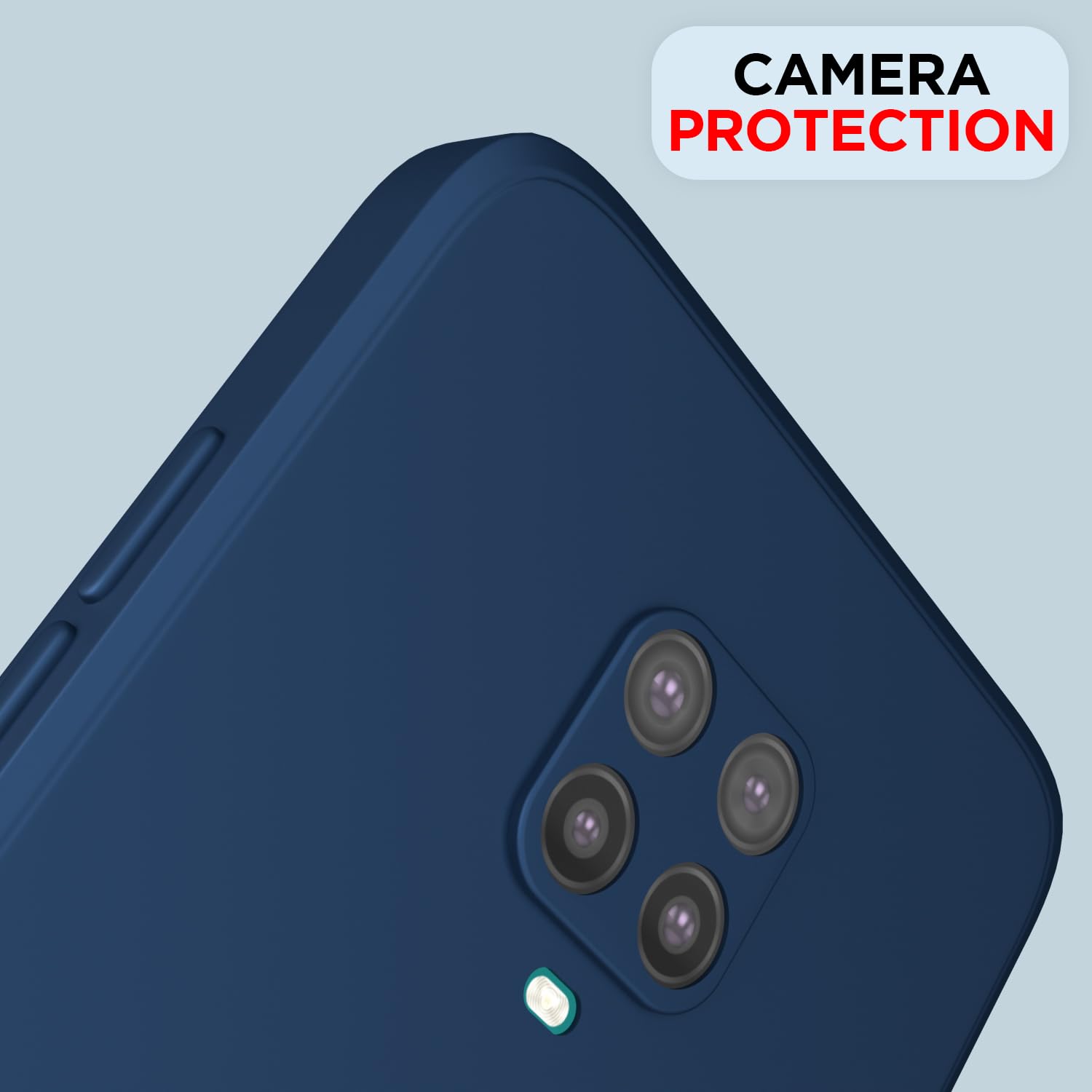 Pikkme Redmi Note 10 Lite / Redmi Note 9 Pro / Note 9 Pro Max Soft Matte Silicone Shockproof Case (Blue)