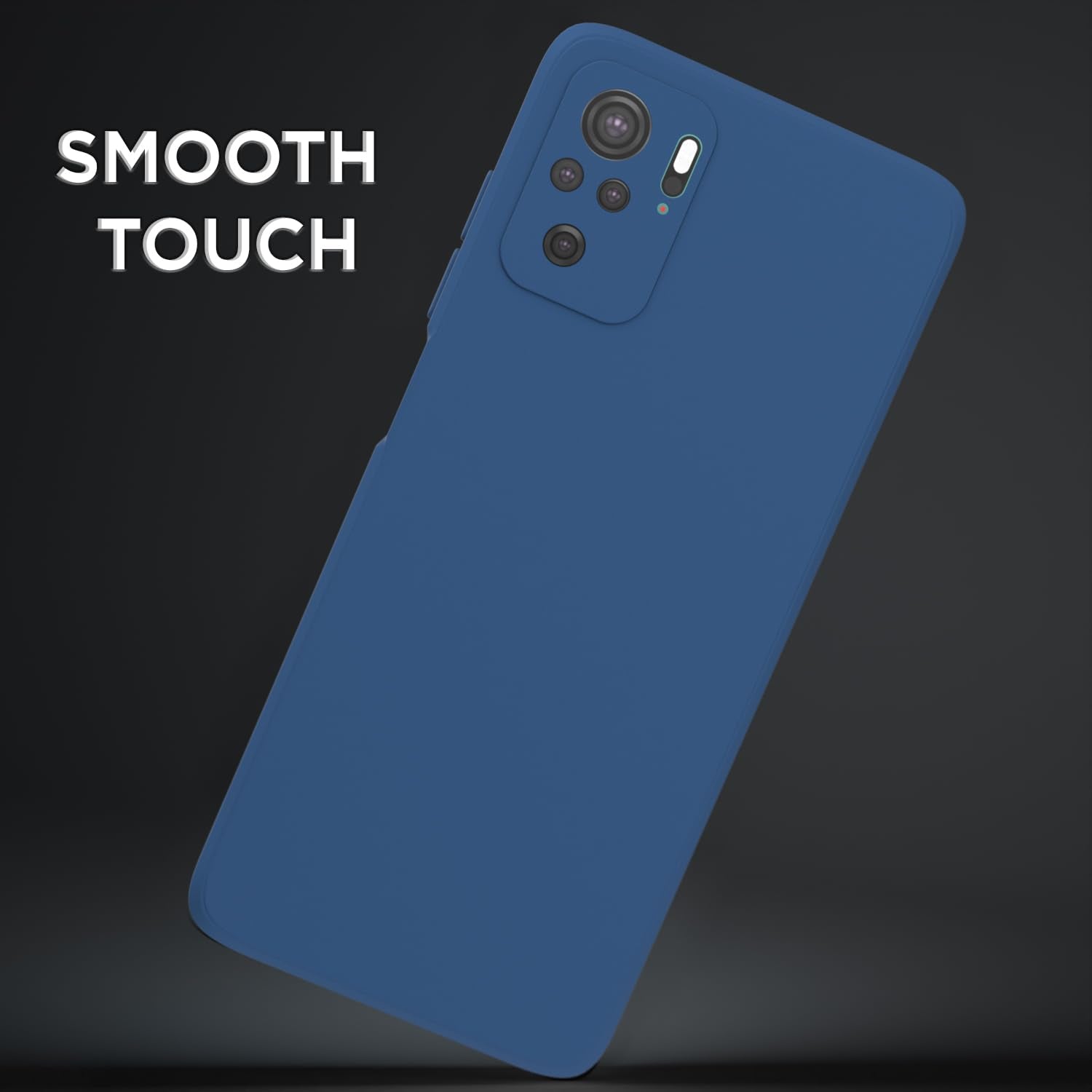 Pikkme Redmi Note 10 / Redmi Note 10S Soft Matte Silicone Shockproof Case(Blue)