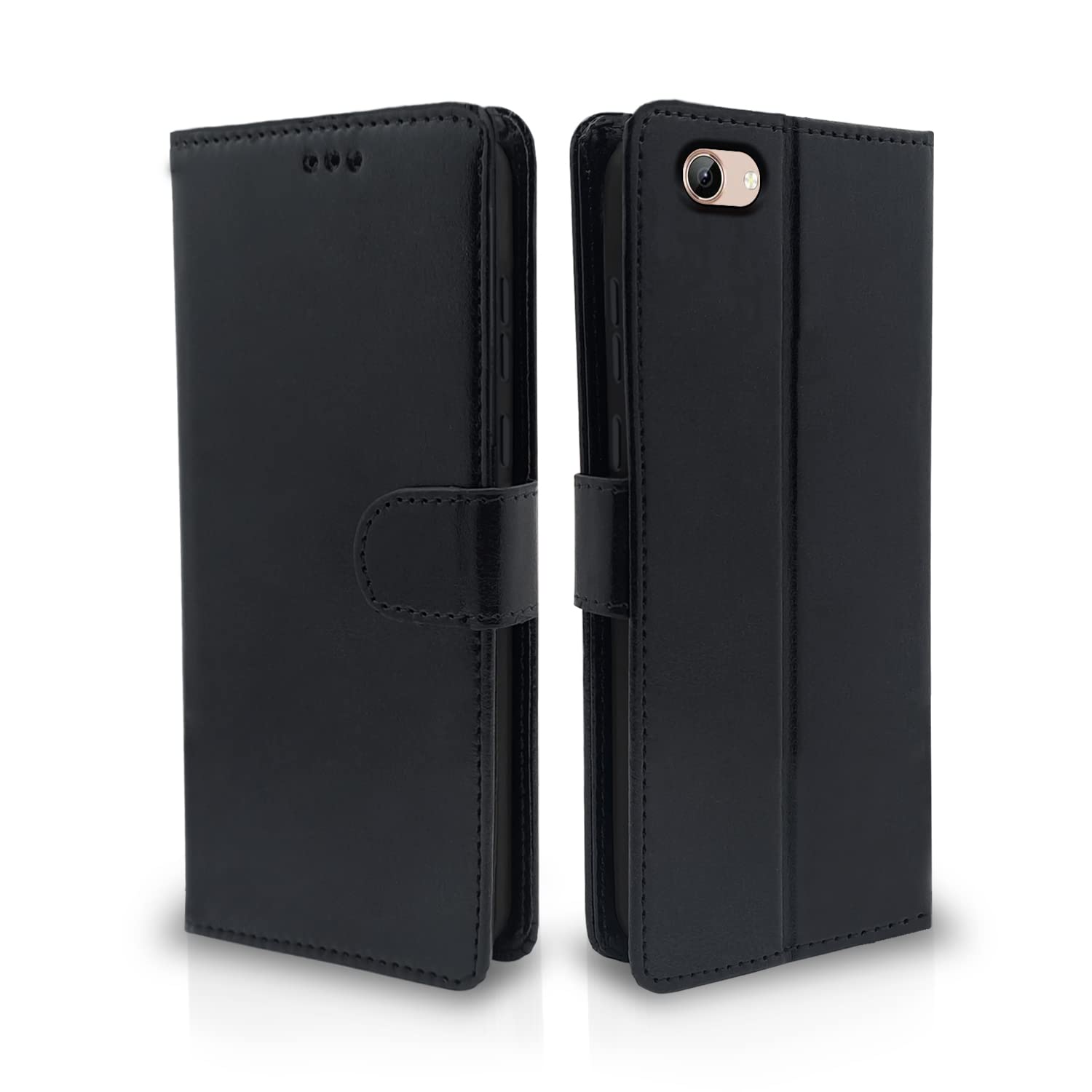 Vivo Y71 Black Vintage Flip Cover