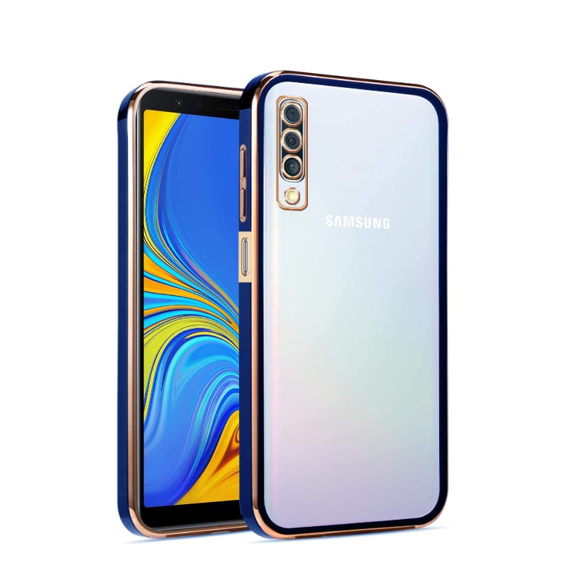 Blue Chrome back cover for Samsung A7 2018 – Pikkme