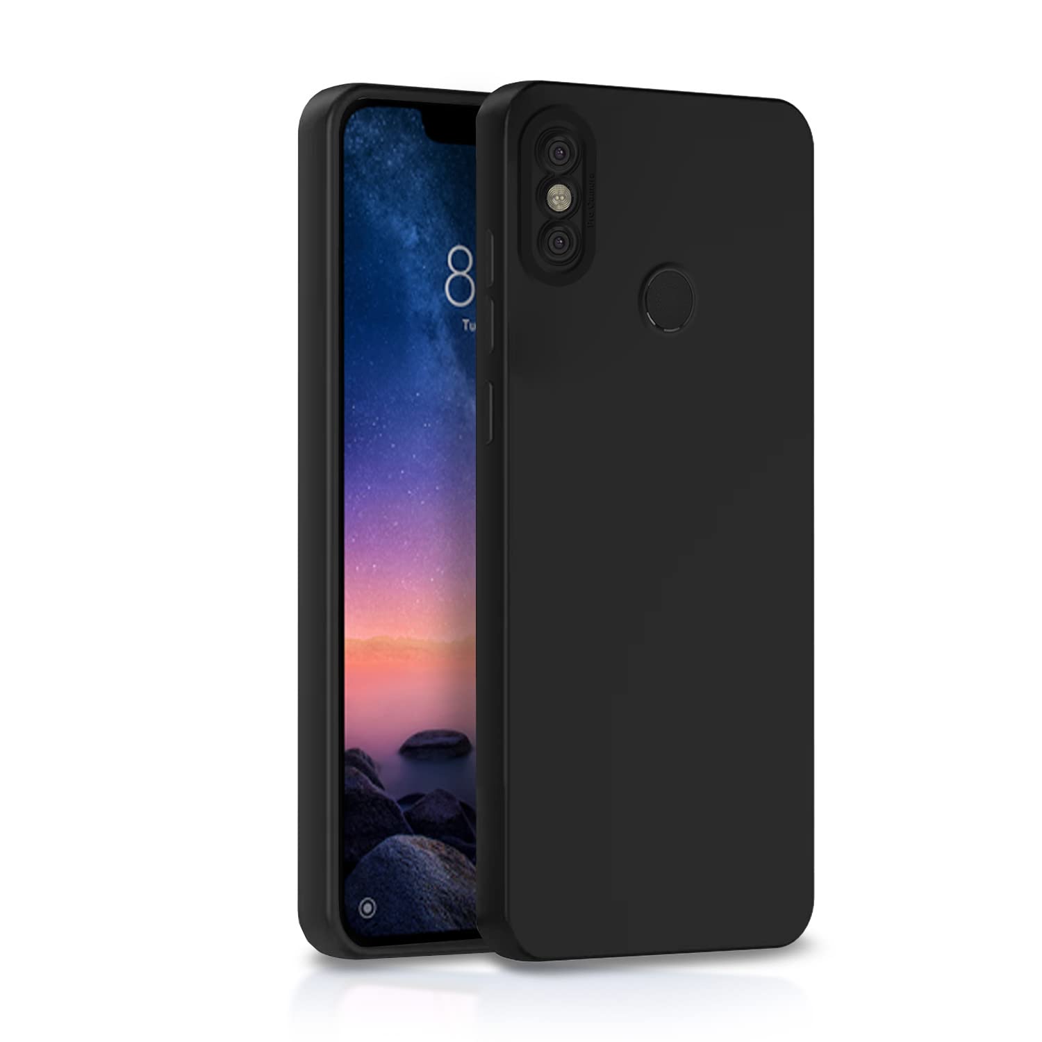Mi Redmi Note 6 Pro Liquid Silicone Back Cover-Black