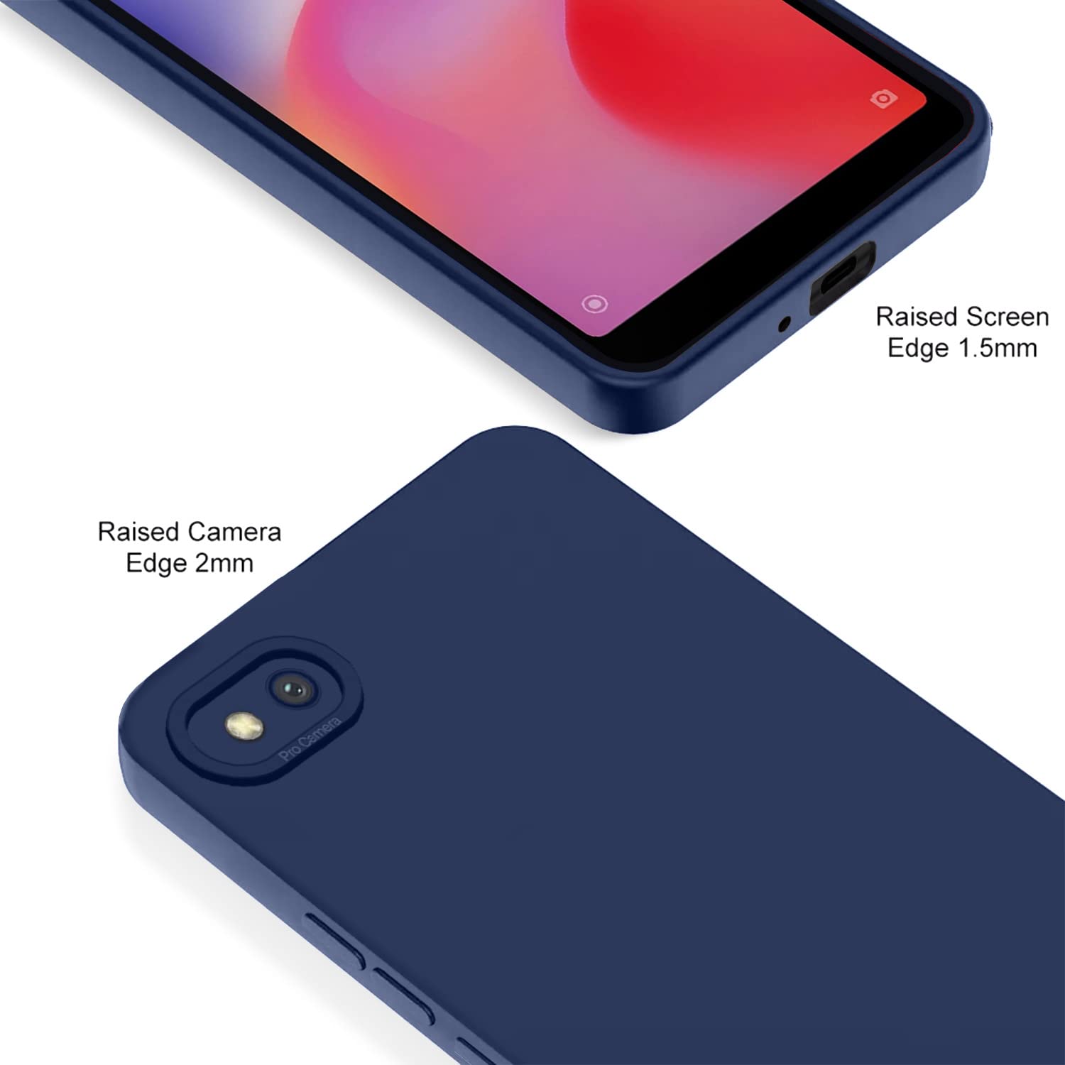 Pikkme Mi Redmi 5ALiquid Siliconee Back Cover | Blue