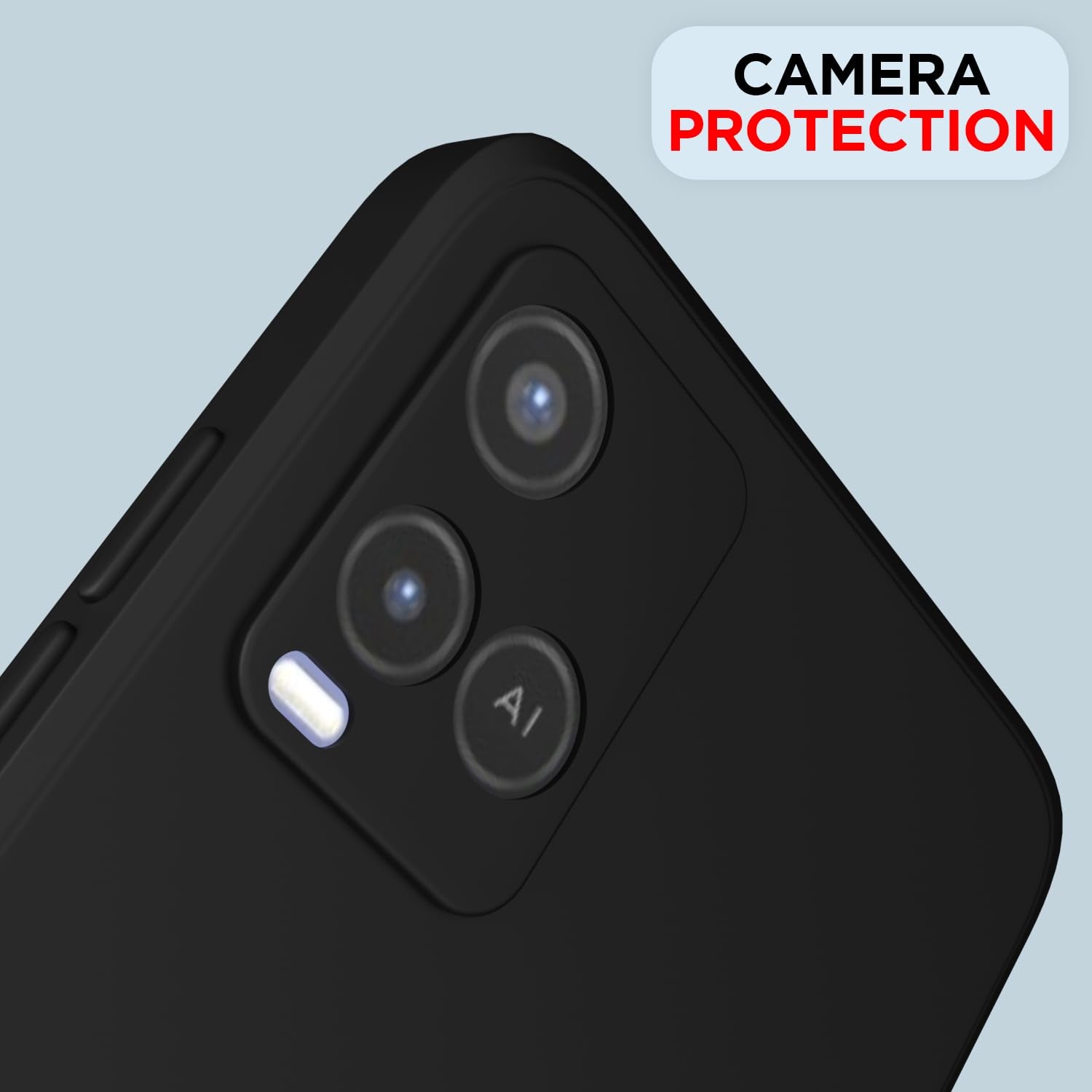 Pikkme Vivo Y21 2021 Soft Matte Silicone Shockproof Case (Black)