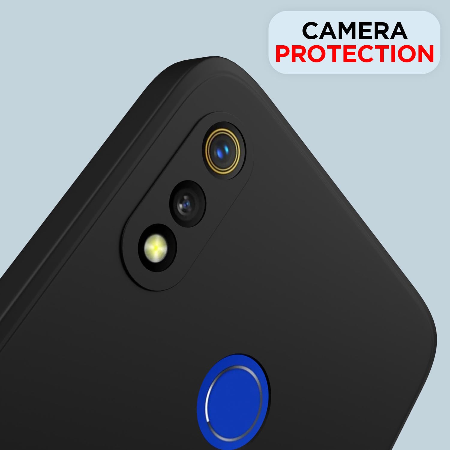 Pikkme Realme 3 Liquid Silicone Back Cover | Black
