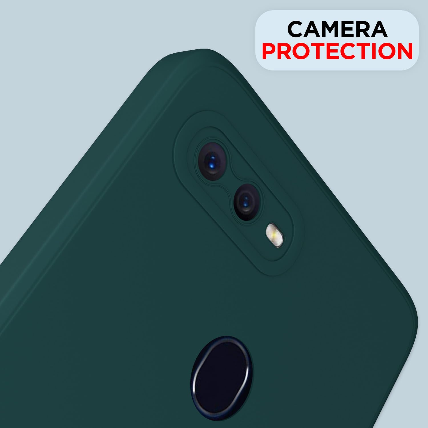 Oppo F9 Pro/Realme 2 Pro/Realme U1 Liquid Silicone mobile back cover in green by Pikkme – photo 5
