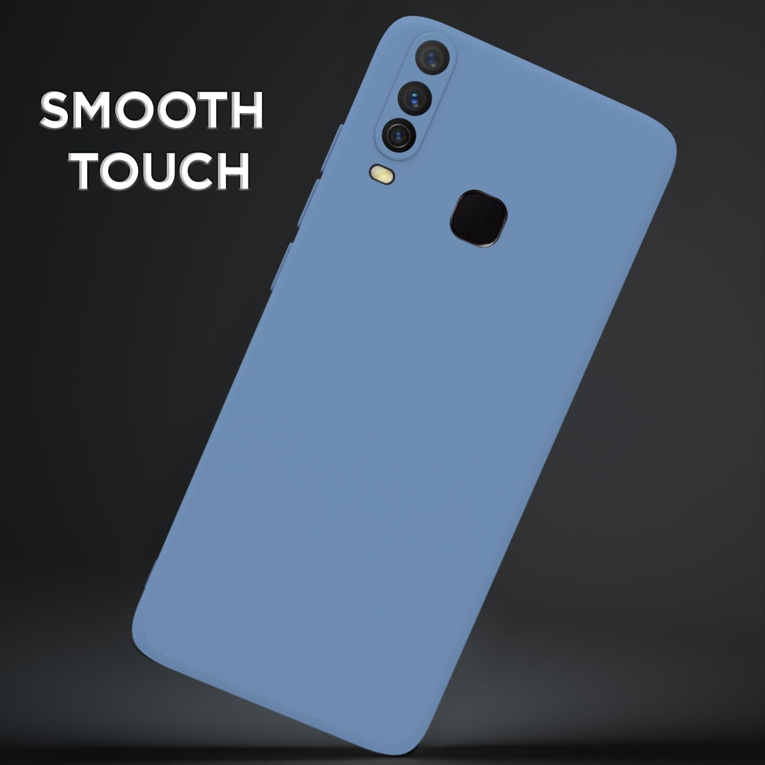 Pikkme Vivo Y12 / Y15 / Y17 Soft Matte Silicone Shockproof Case (Aqua Blue)