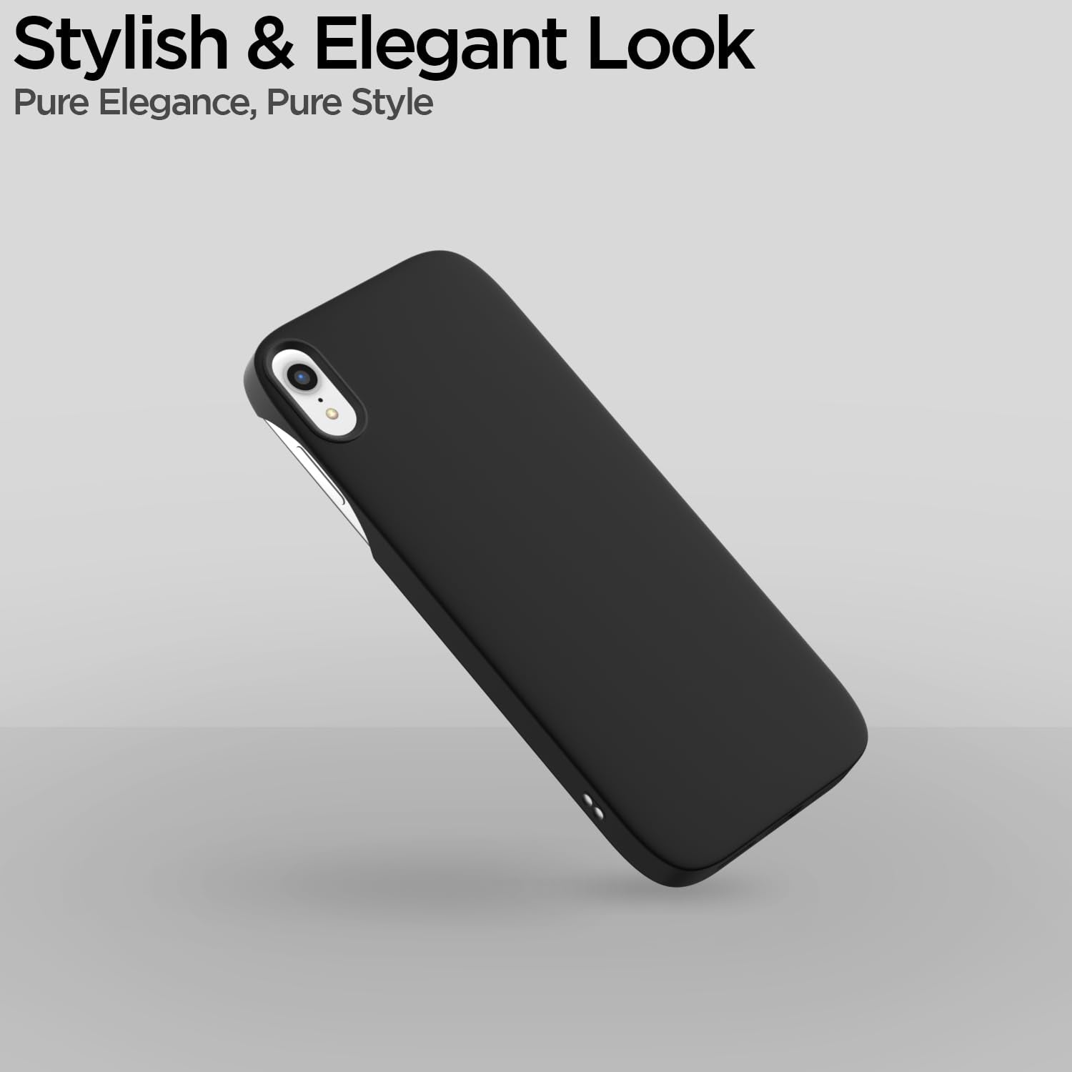 Pikkme iPhone XR SideCut Back Cover (Black)