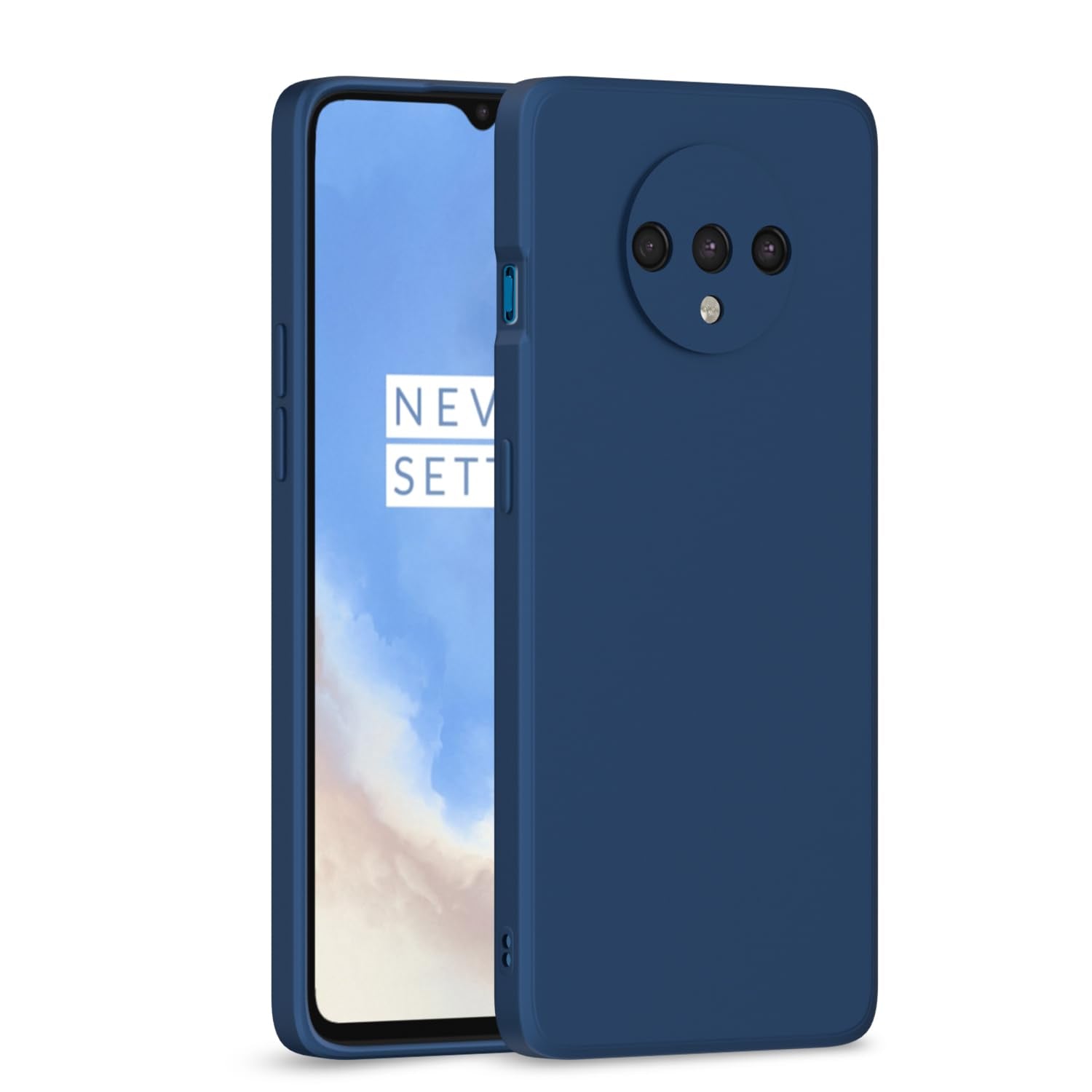 OnePlus 7T Liquid Silicone Back Cover-Blue