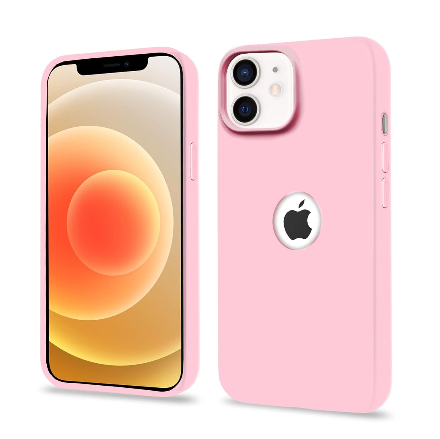 Pikkme iPhone 12 Mini Silicone Back Cover (Rose Pink)