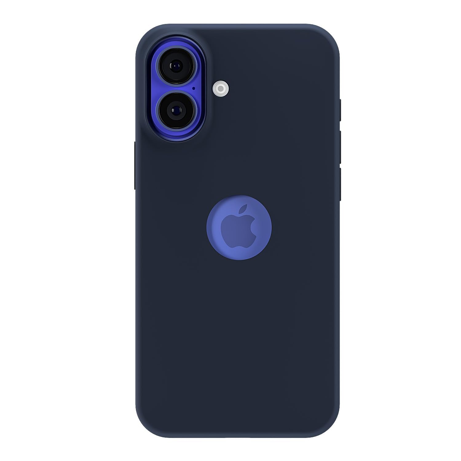 Pikkme iPhone 16 Plus Super Soft Silicone Back Cover (Dark Blue)