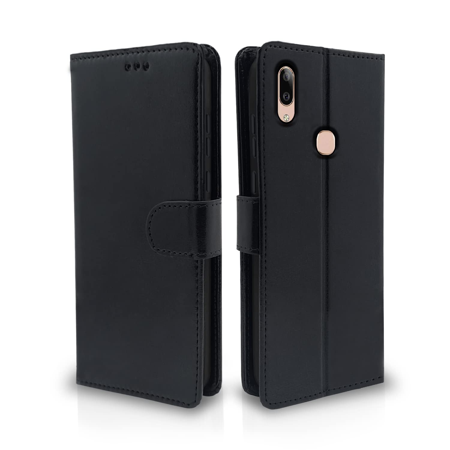 Vivo V9 Black Vintage Flip Cover