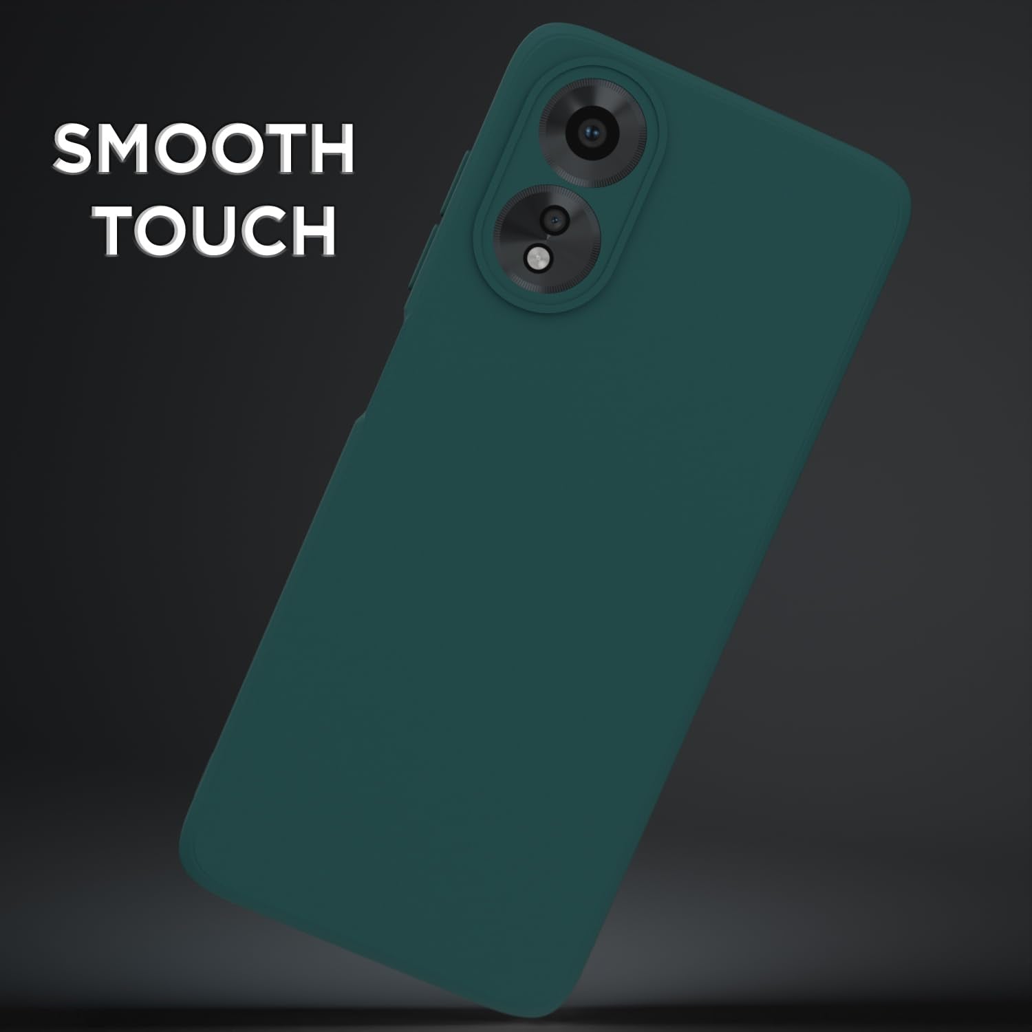 Pikkme Oppo A38 Liquid Silicone Back Cover (Green)