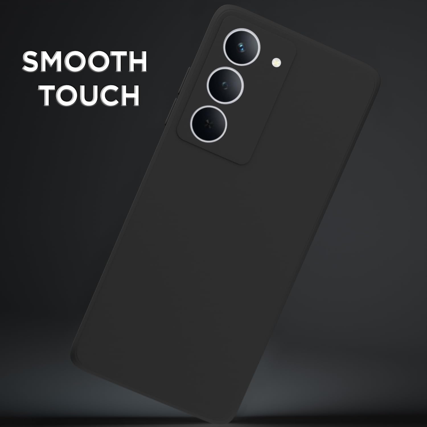 Pikkme Realme P3x 5G Soft Matte Silicone Shockproof Case (Black)