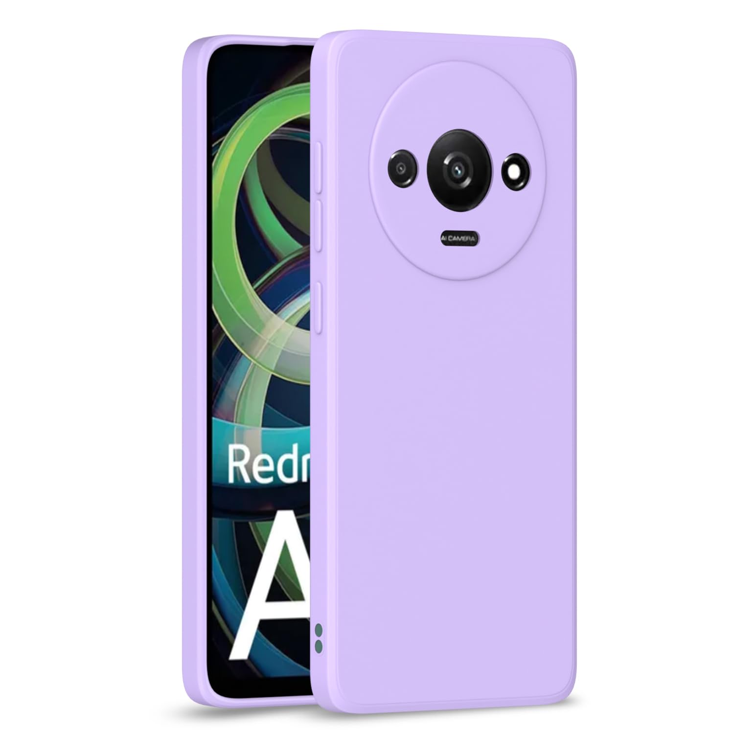 Redmi A3 (2024) / Redmi A3x / Poco C61 Liquid Silicone Back Cover-Purple