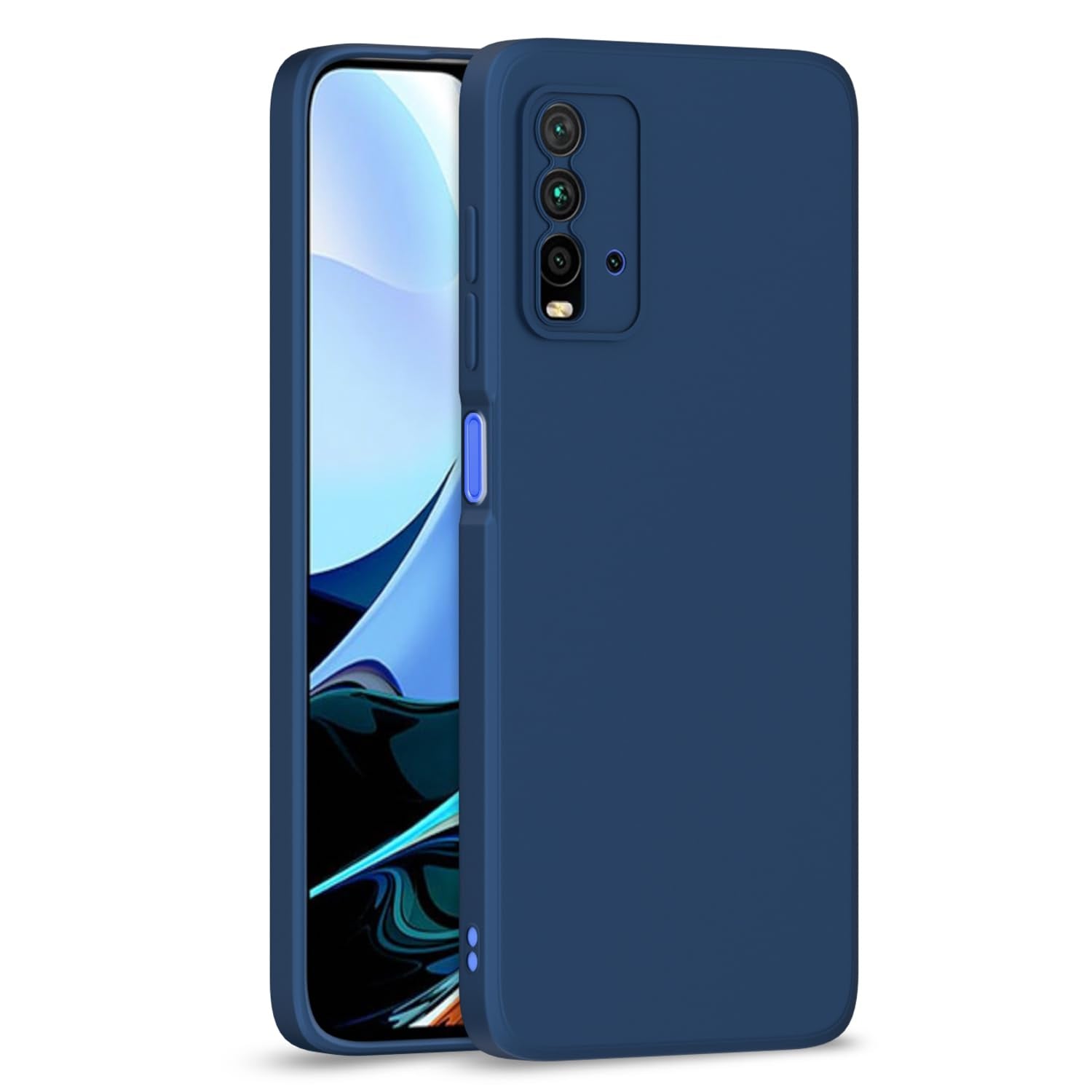 Mi Redmi 9 Power Liquid Silicone Back Cover-Blue